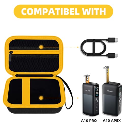 Hard Case for Fanttik A10 Apex 3-in-1 / A10 Pro 2-in-1 Digital Laser Tape Measure – Shockproof Dustproof Measuring Tape Protective Carrying Case