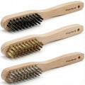 TAKAVU Wire Brush Set, 3 Piece, Stainless Steel, Brass & Nylon Bristles