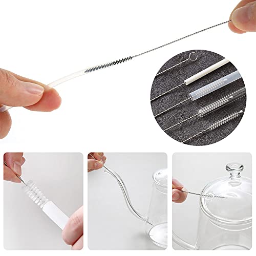 Straw Cleaner Brush Extra Long 12 inch, 10 PCS Straw Cleaner Brush Bristles Diameter (4+8+10+12+16mm) for Cleaning Straws, Pipe, Sippy Cup and Bottle - size: 12 inches