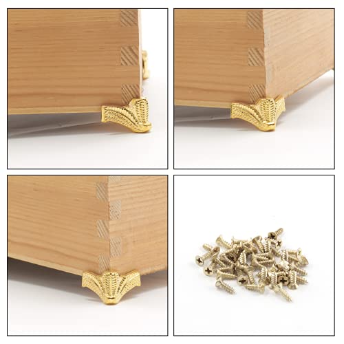 Zorfeter 24 Pcs Antique Brass Box Legs, Style2, Gold - color: Gold, size: Style2