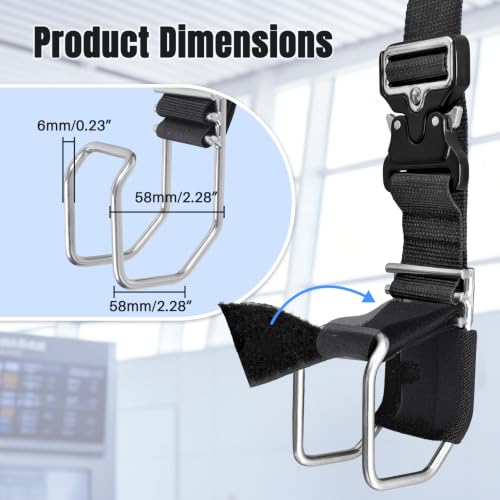 Vigorport Stainless Steel Luggage Hook Strap, Heavy Duty Add A Bag J Hook