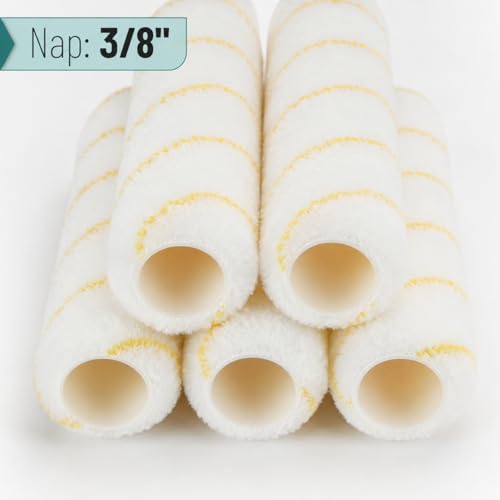 Bates- Paint Roller Kit, 6 Pack, 9 Inch Roller Frame with 5 Microfiber Roller Covers, for Walls, Ceilings, Floors and Home Painting - size: 6 Pcs