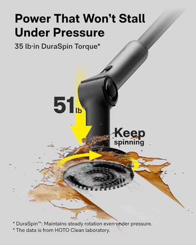 HOTO Flexi™ Cordless Electric Spin Scrubber, for Bathtub, Bathroom, Tile