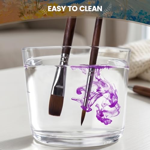 26pcs Paint Brush Set, with Palette Scraper and Canvas Roll