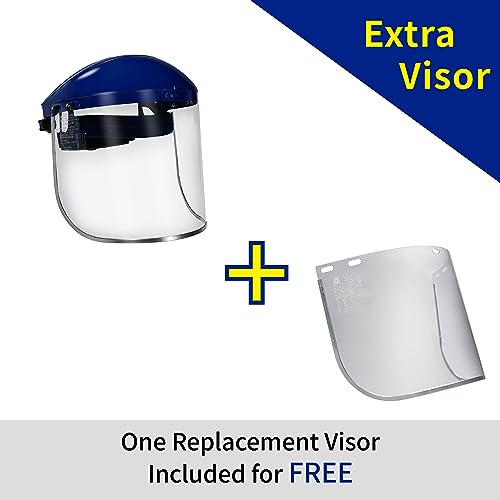 Blue Eagle B1BL+FC48 Clear Full Face Shield with 1 extra Replacement Visor