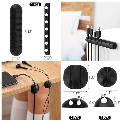 NORIX Cable Management Kit, 600 PCS Cord Organizer Set for Desk, TV & PC
