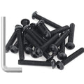 25 Pieces M6 x 35mm Button Head Socket Cap Screws, Thread Pitch 1.0mm, Sutemribor M6 Black Screws, 10.9 Grade Alloy Steel, Black Oxide Finish, Fully Threaded - size: M6 x 35mm, style: Button Head