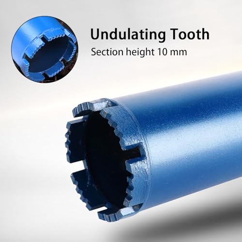 3" Wet Core Drill Bits with 1-1/4"-7 Thread Featuring 15.74" Drilling Depth 10mm Diamond Segment Specifically Designed for Heavy-Duty Applications in Reinforced Concrete Brick and Masonry - size: 3 Inch | 76mm