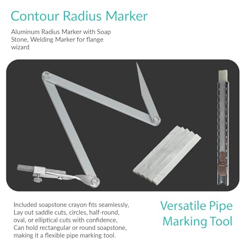 Up to 24" Contour Radius Marker, Curve O Mark with 5 Soapstone ＆ Holder