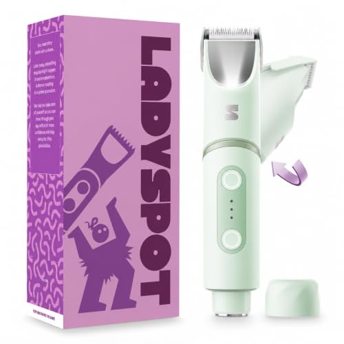 SpinDuo 2 in 1 Electric Bikini Trimmer for Women,180°Rotating Head - color: Green