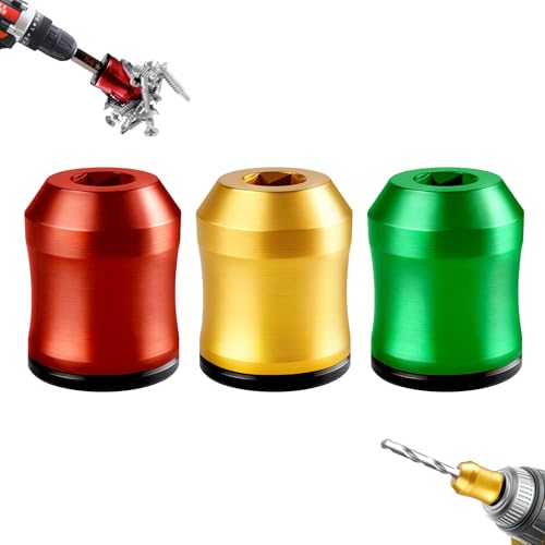 3Pcs Strong Magnetic Screw Ring, 2026 Screwdriver Head Magnetic Ring, Removable Magne-tic Screwdriver Drill Bit Holder for Hex Screwdrivers and Power Bits