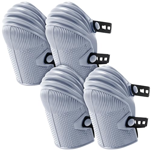 Soulchen 2 Pairs Heavy Duty Construction Knee Pads for Work, Gray - color: Gray
