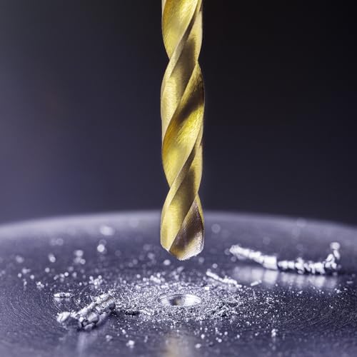 uxcell Metric Tap & Drill Bit Set, 2pcs M6 x 1 Spiral Point Thread Taps and 2pcs 5mm Twist Drill Bits, Titanium Coated HSS6542 Screw Tapping Threading Tools - size: M6 x 1 + 5mm