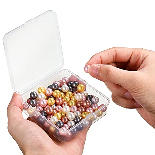 Jetec 6 Pieces Small Clear Plastic Storage Box, 3.3 x 3.3 x 1.1 Inch - size: 3.3 x 3.3 x 1.1 Inch