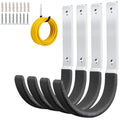 GeeWatom Heavy Duty Steel Garage Hooks,Garage Storage Utility Hooks,Heavy Duty Garage Garden Tool Organizer,Steel Wall Mount Hooks, Garden Hose Hanger, Black U Hooks (Dark Brown-4PC) - color: Dark Brown-4PC