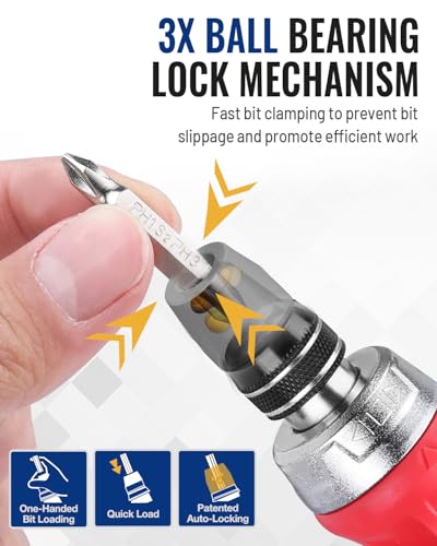WORKPRO 12-in-1 Stubby Ratcheting Multi-bit Screwdriver - size: Stubby