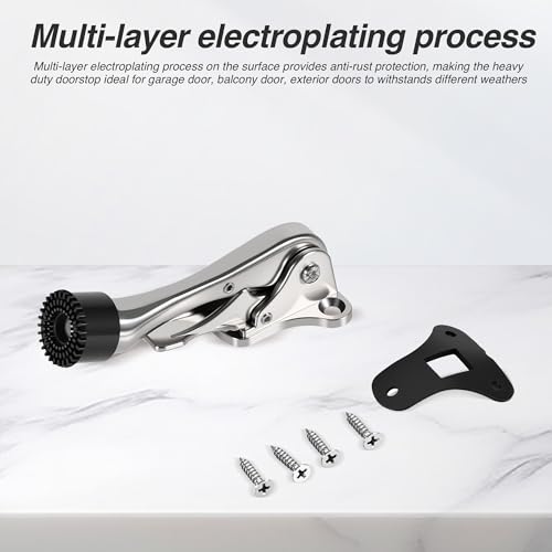 12 Pcs Kickdown Door Stoppers, Door Kick Stand, 5.35 in Rubber Doorstop