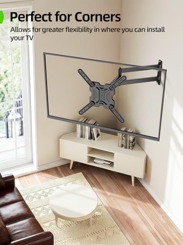 USX MOUNT Long Arm TV Wall Mount for Most 32-65 Inch TVs, 29 Inch Long Extension TV Mount Swivel and Tilt, Full Motion Corner Wall Mount Tv Bracket Fit Max VESA 400 x 400mm, Up to 80 lbs - size: 32-65 Inch