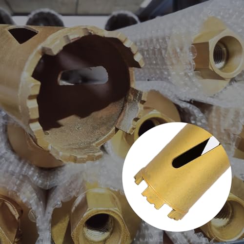 3" Dry Core Drill Bits for Cured Concrete with Rebar Brick Block Masonry etc 13in/330mm Drilling Depth，10mm Diamond Segment Height，2 Adapters - size: 3 inches
