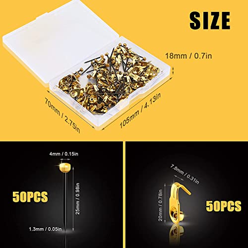 Luter 100pcs Picture Hanging Kit 10lbs Stainless Steel Picture Hanging Hook
