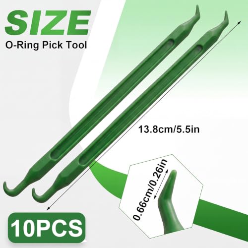 10 Pcs 5.5 Inch Plastic O Ring Pick Set Non Scratch Tool, Green - color: Green