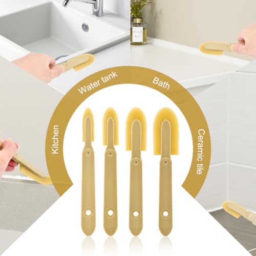 8pcs Rubber Caulking Spatula Tool, Reusable Caulking Tool Sealant Spatula Spreader 4 Sizes, Caulking Finishing Tool Applicator for Tiles Brick Floors Walls Bathroom Kitchen