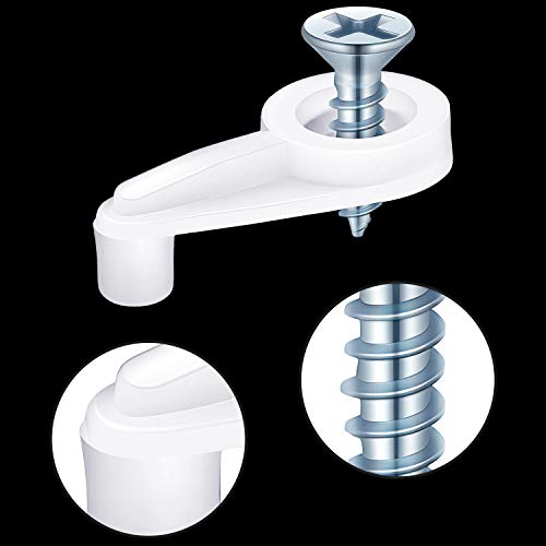 Blulu 50 Pack Glass Retainer Clips with Screws - color: White with Silver Screw