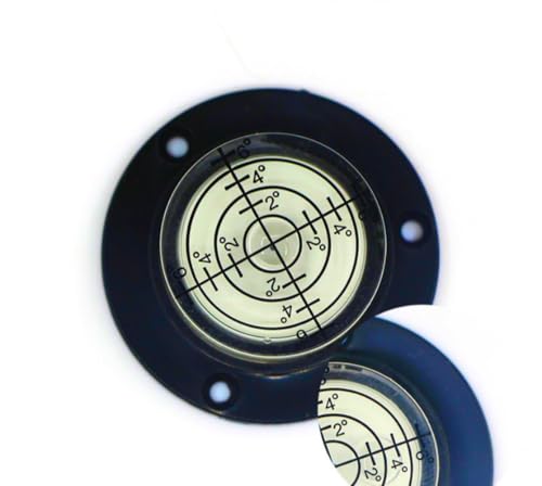 Round Bubble Level Circular Bullseye Spirit Level With Positioning Hole Measuring Instrument tools 50x13mm (black-green)