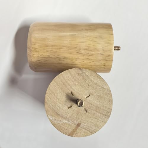 Wood Furniture Legs 4 inch Big Wooden Sofa Cabinet Couch Loveseat Feet Cylinder Style Furniture Legs for Sofa Bed DIY Replacement Feet Set of 4 (4 Inch) - size: 4 Inch