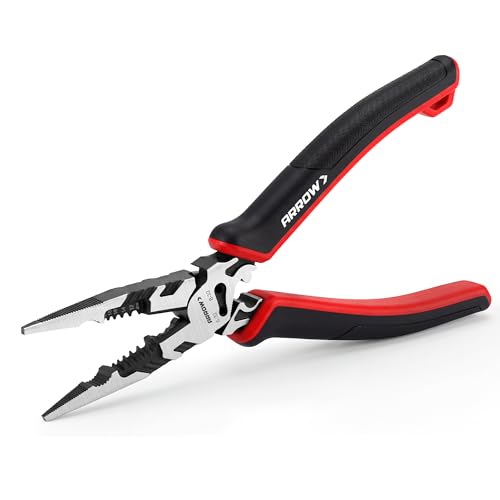 ARROW 6-in-1 Needle Nose Pliers, 8" Multipurpose Long Nose Pliers