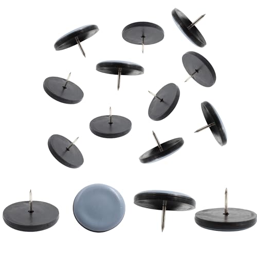 12pcs 1-1/2" Nail on Furniture Glides Sliders for Wooden Furniture, Furniture Sliders Pads Teflon Furniture Glides Chair Leg Pads Floor Protectors PTFE Moving Furniture Glides - size: 1.5"-12pcs