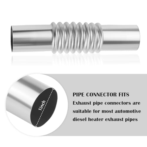 Universal Car Accessories Exhaust Connector Kit - Elbow/Straight Pipe Exhaust Flex Pipe for Diesel Air Heater