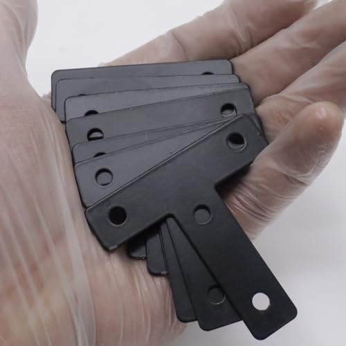 20-Pack Steel T-Shape Mending Plate Corner Brace 2.4 Inch for Wood - size: T Black 60x60 mm