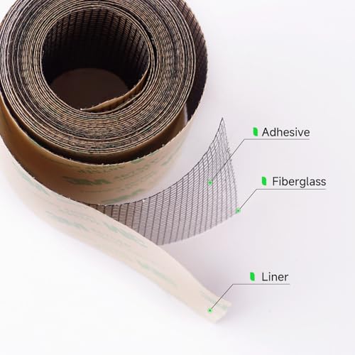 Window Screen Repair Tape, Made of 3M Tape, Screen Repair Kit for Small Holes and Tears of Windows, Doors, Mosquito Net, Strong Adhesive Patch Kit Fiberglass Mesh Tape (Transparent) - style: Transparent