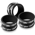 Minatee Dust Control Flex Cuffs with Stainless Steel Hose Clamps, Flexible PVC Coupling for Plastic and Copper Plumbing Connections, Connector Ports Dust Collection Fittings(4 Inch, 3 Pcs) - size: 4 Inch