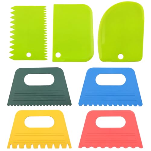 7 Piece Plastic Paint Scraper Tool Set for Texture Art