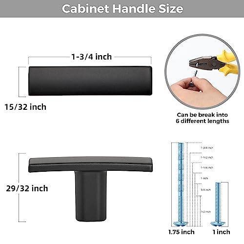 5 Pack Black Cabinet Knobs, 2in Length Curved Bar Drawer Pulls | Single Hole Grip, Stainless Steel Build, Kitchen Cabinet Restyle, For Drawers, Dressers, Cupboards, Closet Doors - color: Matte Black, size: 5 Pack, style: Curved