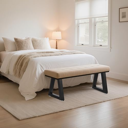 16 Inch Trapezoid Metal Table Legs for Bench, Coffee Table Legs, DIY Furniture Feets Set of 2, Including Screws and Adjustable Feet Pads, 16 Inch x 10.8 Inch - size: 16 '' Trapezoid