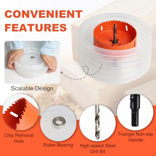 Storystore 4 1/4 inch Hole Saw for Recessed Lights with Dust Bowl Catcher - size: 4-1/4 inch