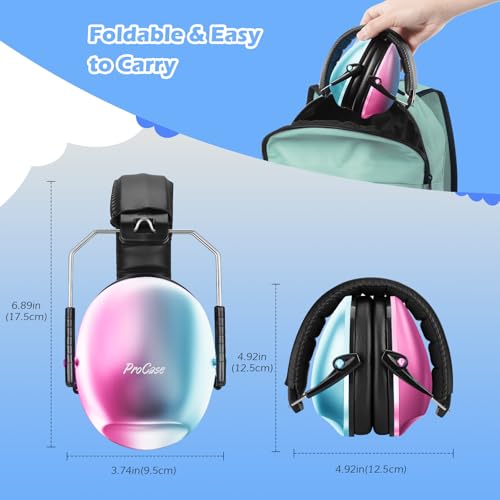 ProCase Noise Cancelling Headphones for Kids/Toddlers SNR 27dB Ear Muffs - color: Gradient