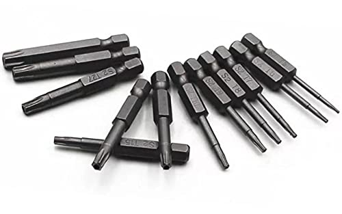 aiyun 12-Piece Security Bits Screwdriver Set Star Driver Bit (50mm) - size: 50mm Length (T5-T40)