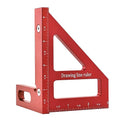 Imperial 3D Multi-Angle Measuring Ruler,45/90 Degree Aluminum Alloy Woodworking Square Protractor, Miter Triangle Ruler High Precision Layout Measuring Tool