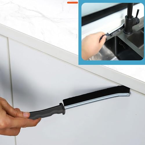 Crevice Cleaning Brush 12-Pack - Heavy Duty Hard Bristle Gap Brush for Deep Cleaning - Ultra-Thin Window Track Cleaning Tool for Shower Grout, Sliding Doors, Baseboards & Auto Detailing