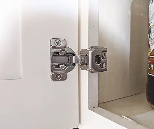 Soft Close 1-1/4" Overlay Cabinet Hinge Cabinet Kitchen Hardware Kitchen Cabinet Door Hinges with Screws 105 Degree 6 Ways 3 Cam Adjustment