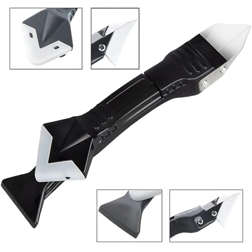 3 in 1 Silicone Caulking Tool Kit-Caulk Remover Tool with 4 Angle Scrapers,Grout Removal Tool,Caulking Finger,Glass Adhesive Angle Scraper for Bathroom Flooring,Kitchen,Window,Sink Joint,Frames Seal