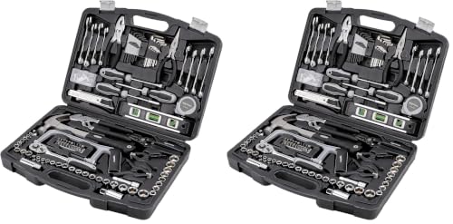 Amazon Basics General Household Hand Tool Set with Storage Case, Portable Tool Kit for Home Maintenance and Everyday Repairs, 173-Piece (Pack of 2) - size: 173-Piece (Pack of 2)