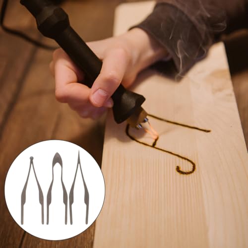OHPHCALL Wood Burning Tips 3Pcs Replacement Pyrography Pen Nibs for Detailed and Large Crafts Compatible with Wood Burner Tools and Heating Pens