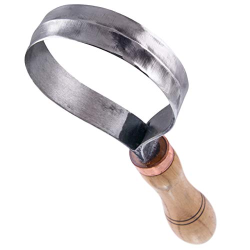Wood Carving Scorp Knife | Round Carving Tool for Spoons, Bowls, and Cups | Spoon Bowl Carving Tools | Beginners | Oak Wood Handle with Carbon Steel Blade (3'in full scorp) - size: 3.5"