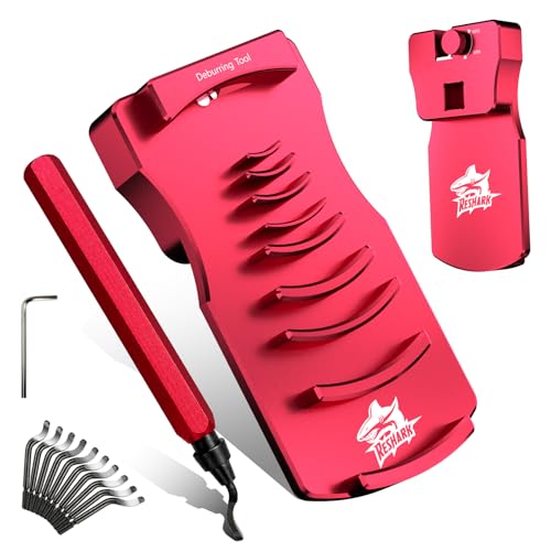 9-in-1 Inner & Outer PVC Pipe Deburring Tool Kit,Chamfers PVC Chamfer Tool - color: Red Plus