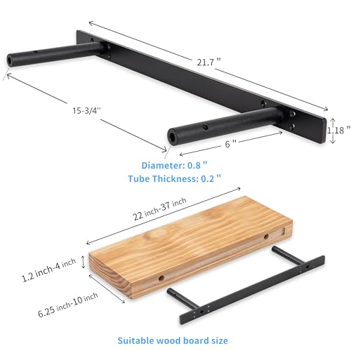 Hidden Shelf Brackets ， Floating Shelf Bracket (Additional Brackets -NO Kits) 22 Inch -2 Pcs - size: 22 Inch - 2 Pcs Additional Brackets - No Kits